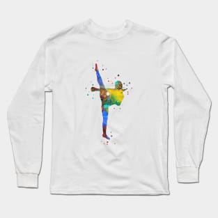 Lady muay thai boxing Long Sleeve T-Shirt